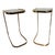 Mid-Century Modern Milo Baughman Style Brass Side Tables - a Pair For Sale