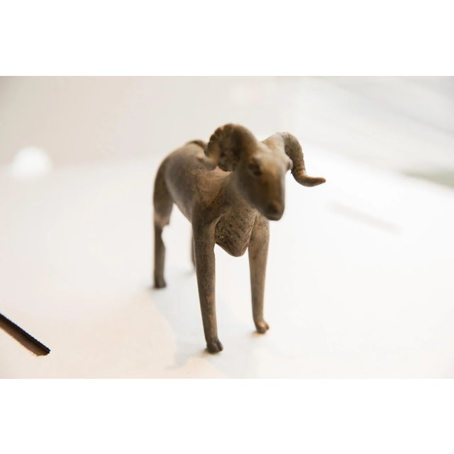Old New House Vintage African Imperfect Ram Sculpture For Sale - Image 4 of 8