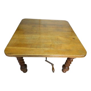 Barley Twist Extending Table in Golden Oak For Sale