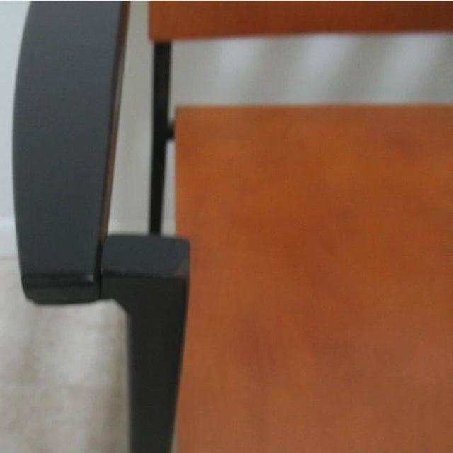 Industrial 1990s Michael Graves Design Kron Prototype Stacking Concept Armchair Round Pilon Brown For Sale - Image 3 of 12