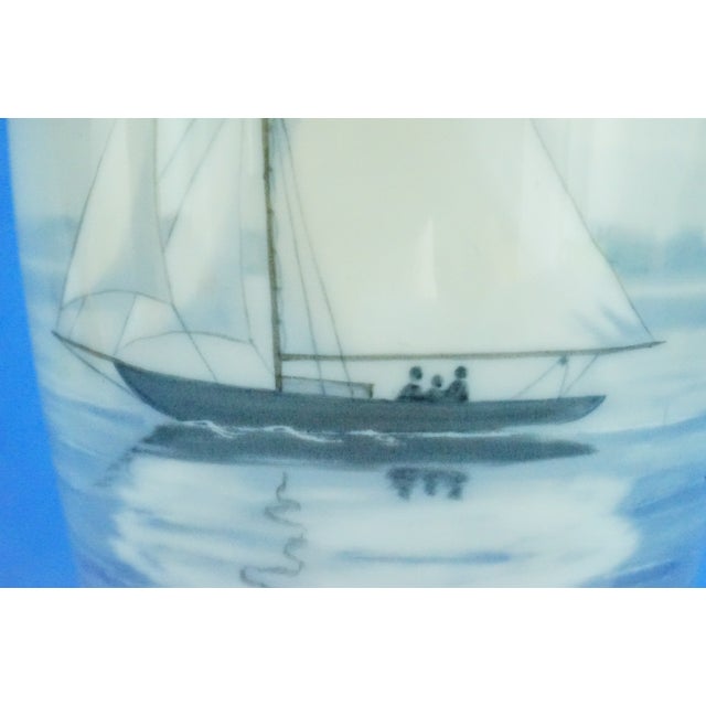 20th Century Danish Porcelain Model 8552-243 Vase with Sailing Ship by Bing & Grøndahl, Denmark, 1920s For Sale - Image 13 of 18