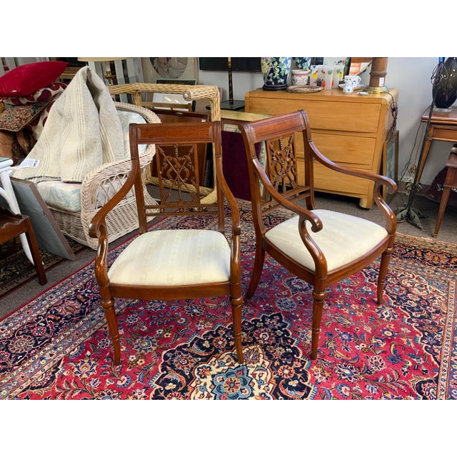 Pair of Late 20th Century Regenecy Style Arm Chairs For Sale - Image 12 of 12