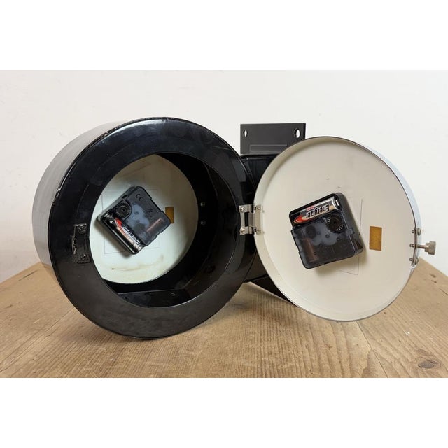 Vintage Black Citizen Double-Sided Ship Wall Clock, 1980s For Sale - Image 16 of 18