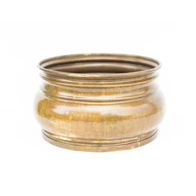 Brass pot holder, Made in Italy, 1950s. Very rare triptych of large brass pot holders.