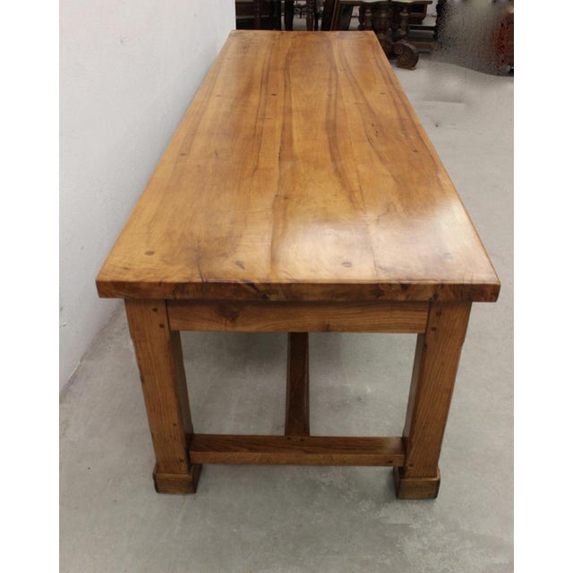 Large Community Table in Walnut and Oak For Sale - Image 13 of 18