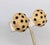 Modern Vintage 1980s Signed Guy Laroche Paris Round Goldtone Cabochon Faux-Onyx Clip Earrings-2 Pieces For Sale - Image 3 of 7