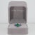 Modern Zambian Emerald Ring With Natural Diamonds & Blue Sapphires: Solid 14k Gold, Size 6.75 For Sale - Image 3 of 9