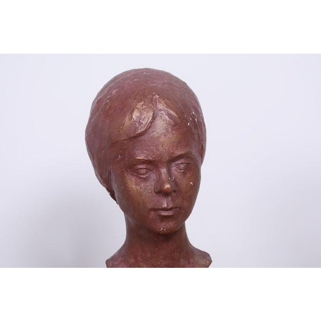 This statuette in the form of a bust is an immensely elegant example of Czechoslovak decorative art from the early 20th...