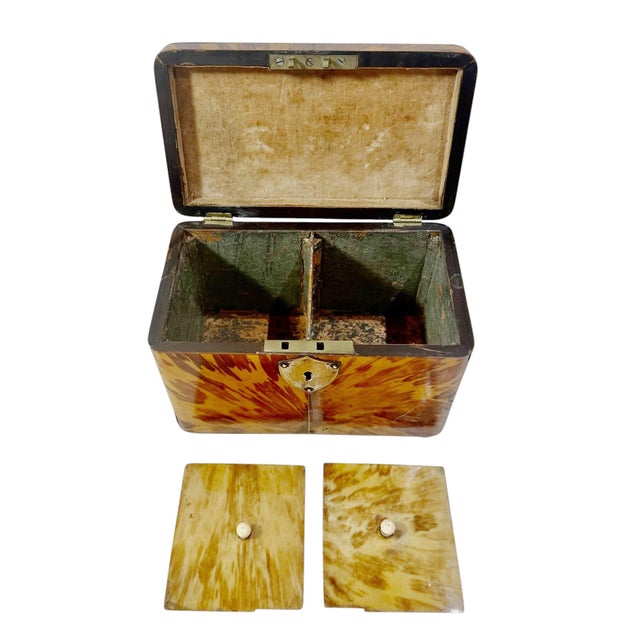 Early 19th Century English Faux Tortoiseshell Box For Sale In Tampa - Image 6 of 12