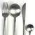 Contemporary Vintage Style Brushed Stainless Steel Cutlery Set by Rosseta Home - Place Settings for 10 / 40 Pieces For Sale In Miami - Image 6 of 8