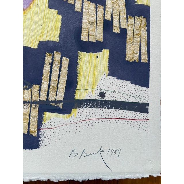 Barbara Beck 1987 Watercolor Painting on Paper For Sale - Image 4 of 5