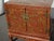 Chinoiserie Antique Storage Cabinet Oriental Chinese Red Lacquer Chinoiserie W Stand & Brass For Sale - Image 3 of 18