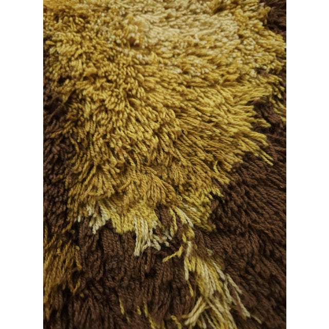Mid-Century Modern Olive Green Rug in Wool, Germany, 1970s For Sale - Image 6 of 9