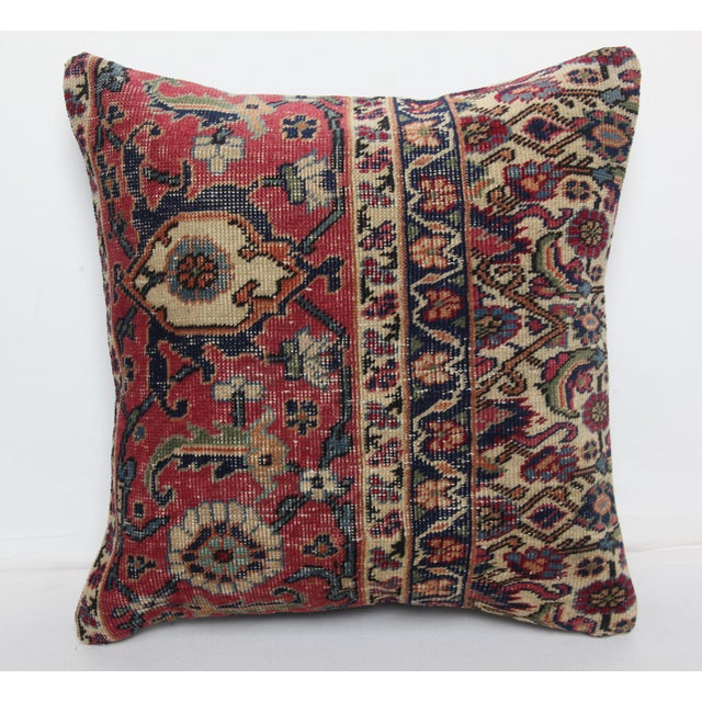 Here i am listing a 100% Handmade double knotted rug pillow cover, made from Vintage rug This’s a modern design and...