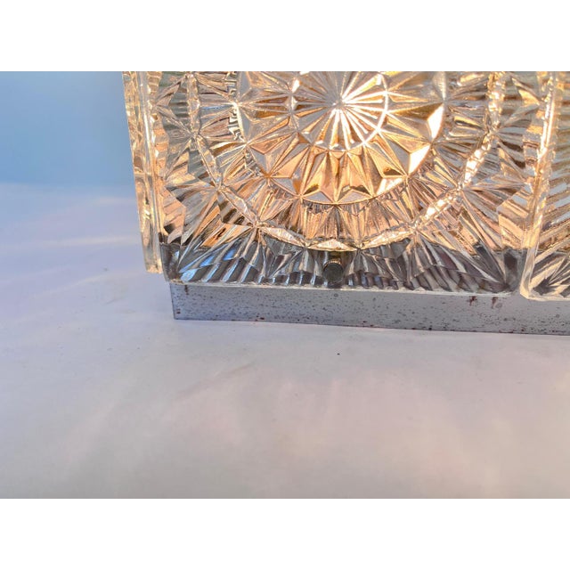 1970s Glass Flush Mount attributed to Kamenicky Senov, Czechoslovakia, 1970s For Sale - Image 5 of 16