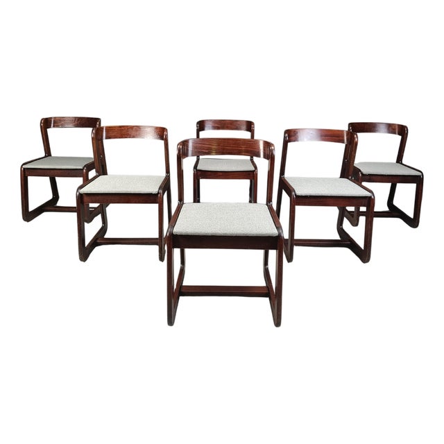 Vintage Dining Chairs by Mario Sabot, 1970s, Set of 6 For Sale
