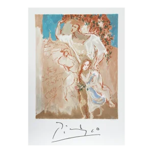1980s "Etude de Personnages" (Etude pour Composition: Les Paysans) Lithograph After Pablo Picasso