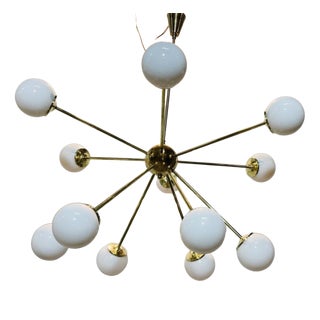 Sputnik Pendant Light in Brass, 1960s For Sale
