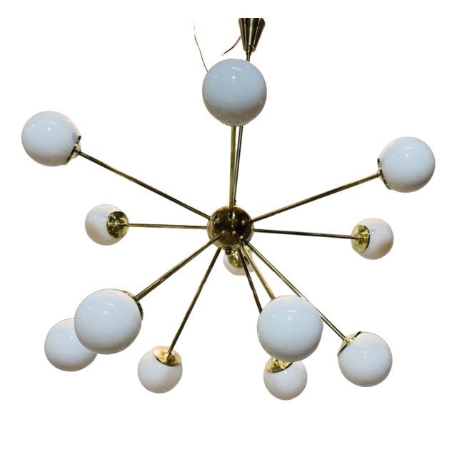 Sputnik Pendant Light in Brass, 1960s For Sale