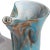 Mid-Century Modern Vintage Murano Fratelli Toso Blue Copper Aventurine Flecks Swirling Clouds Italian Art Glass Flower Vase For Sale - Image 3 of 9