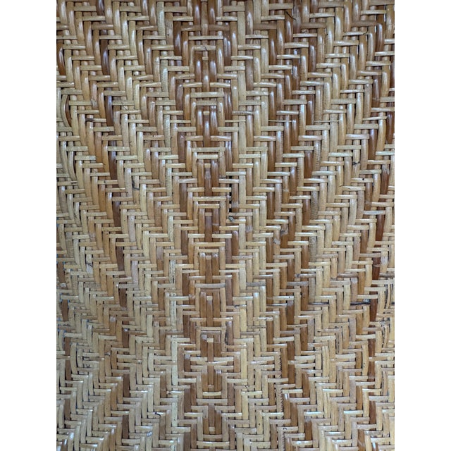 Late 20th Century Colonial Revival Walnut Scroll Arm Caned Lounge Chair For Sale - Image 12 of 12