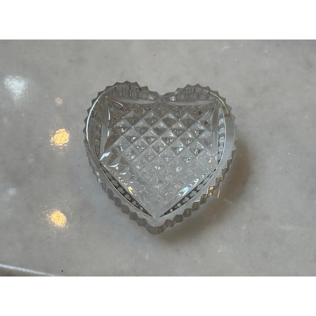 Traditional Waterford Crystal Heart Paperweight, Vintage For Sale - Image 3 of 12