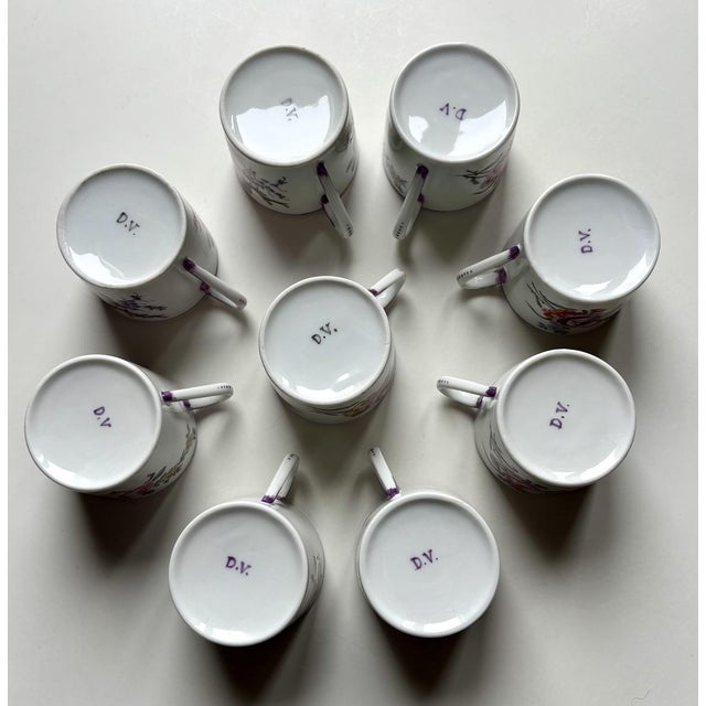 Ceramic Coffee Cups and Saucers from Mennecy‑Villeroy, Set of 18 For Sale - Image 7 of 18
