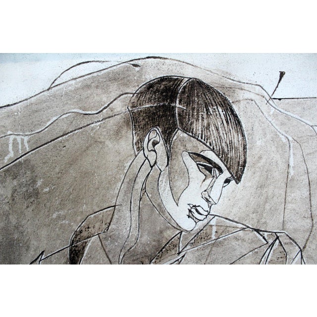 Early 21st Century Agata Stomma, A Couple, Oil on Canvas, 2000s For Sale - Image 5 of 10