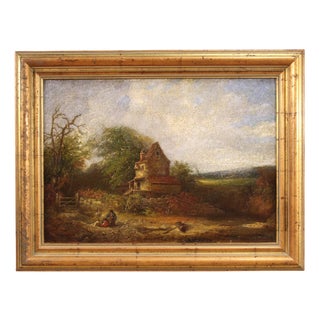 American Artist, Countryside Landscape, 1854, Oil on Canvas, Framed For Sale