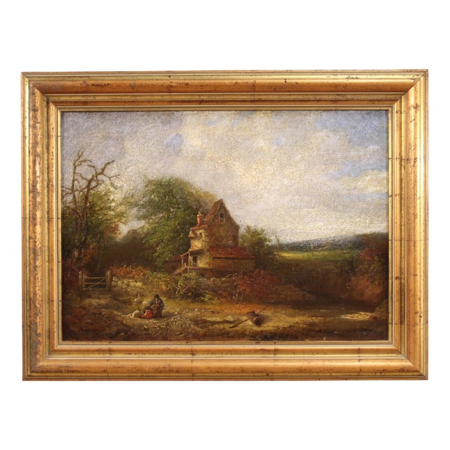 American Artist, Countryside Landscape, 1854, Oil on Canvas, Framed For Sale