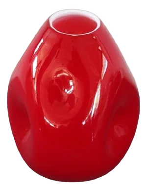 Vintage Italian Reed Vase in Murano Art Glass, 1970s