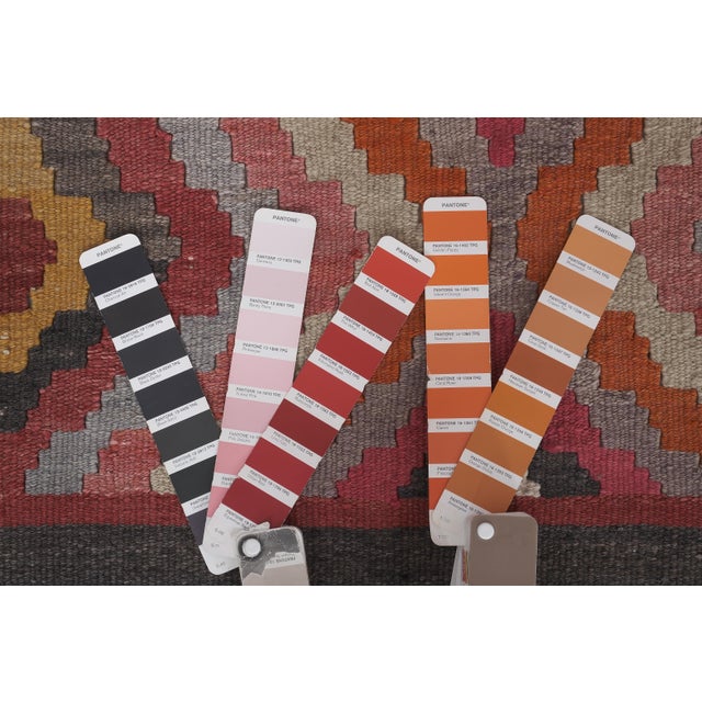 1960s Vintage Striped Turkish Kilim Runner 2'6'' X 11'9'' For Sale - Image 9 of 10