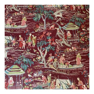 Schumacher Yangtze River Heavyweight Linen Fabric- 4 Yards For Sale