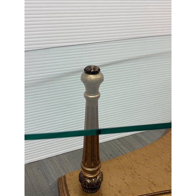 Burnished Gold + Glass Coffee Table For Sale - Image 10 of 12