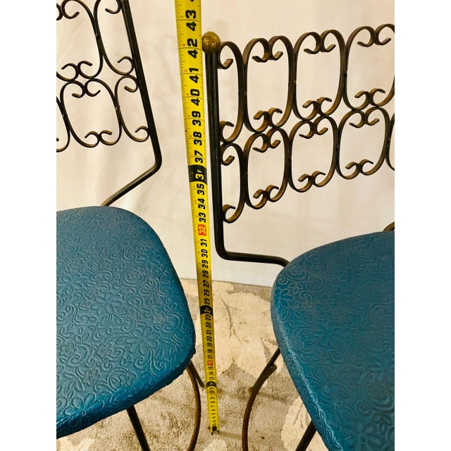 Metal Vintage Wrought Iron Outdoor Patio Chairs For Sale - Image 7 of 12