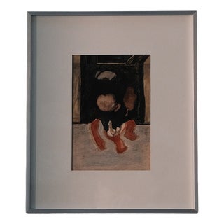 Marcel Warrand, Nude, Nu Masculin Assis, 1990s, Ink & Watercolor, Framed For Sale