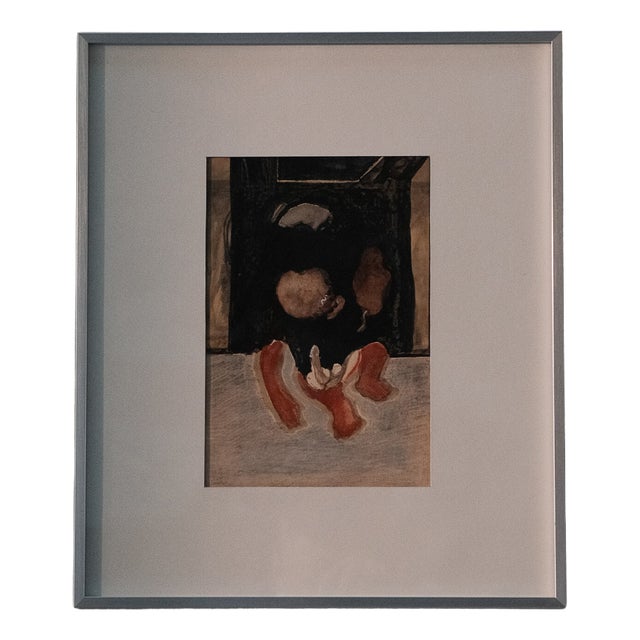 Marcel Warrand, Nude, Nu Masculin Assis, 1990s, Ink & Watercolor, Framed For Sale