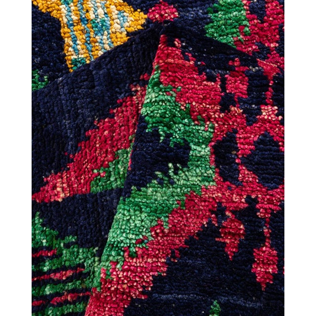 Textile Modern Hand Knotted Area Rug, Blue - 5' 0" x 7' 10" For Sale - Image 7 of 9