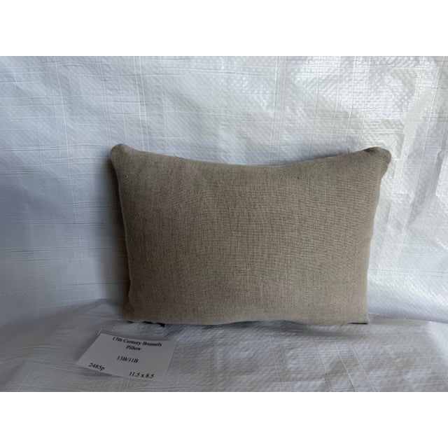 Textile 17th Century Brussels Tapestry Pillow With Abstract Motif For Sale - Image 7 of 7