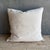 Antique White Vintage Turkish Hemp Rug Pillow 22" X 22" With Down Insert For Sale - Image 8 of 8