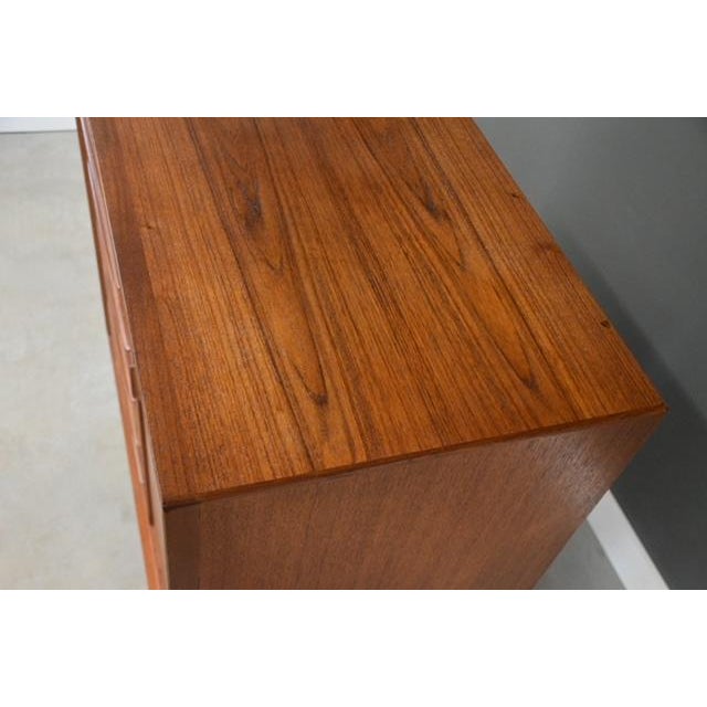1950s Refinished Danish Modern Teak Armoire Dresser by Falster For Sale - Image 12 of 14