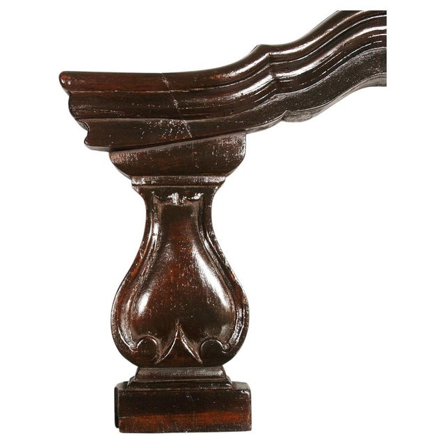 Antique Italian Architectural Carved Walnut Crest, 18th Century For Sale - Image 4 of 9