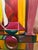 Framed Geometric Painting. Signed B. Roschlan in Left-Hand Corner.