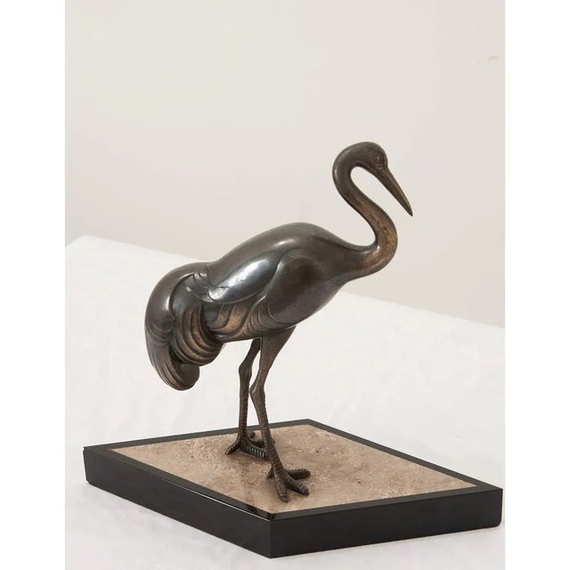 French Mid-Century Bronze Statue of a Stork For Sale In Baton Rouge - Image 6 of 8