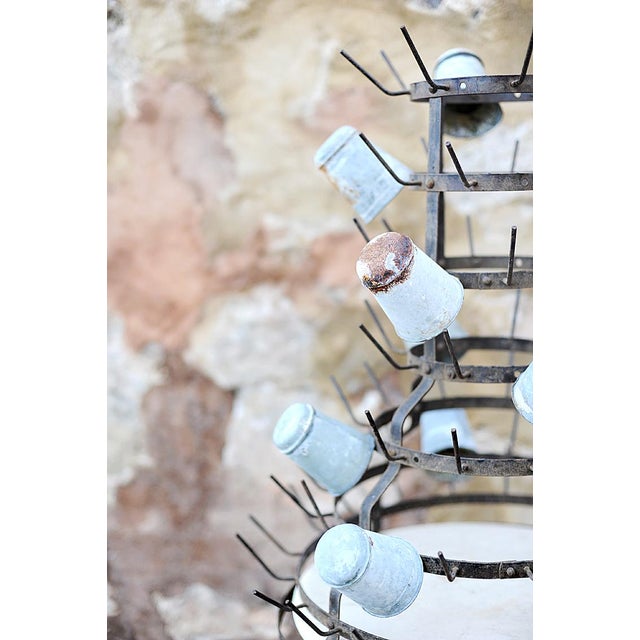 Large French antique bottle drying rack from the Loire Valley in France! Circa early 1900's. These racks were originally...