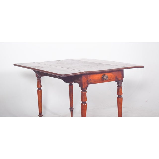 Antique Portuguese Flip Flap Table with Drawer, 1800s For Sale - Image 5 of 10