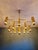 Large Geometric Brass Chandelier by Gaetano Sciolari for Boulanger, 1970s For Sale - Image 14 of 18