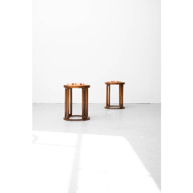 Antique Art Nouveau Stools by Josef Hoffmann for Jacob & Josef Kohn, 1890s, Set of 4 For Sale - Image 3 of 12