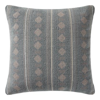 Amber Lewis x Loloi Palomar Denim 22" x 22" Cover with Poly Pillow For Sale