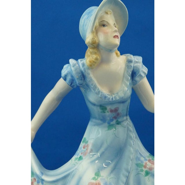 19th Century Ceramic Sculpture of Lady by Stephan Dakon for Goldscheider, Austria, 1940s For Sale - Image 12 of 18